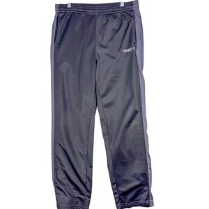 AND1 Pants Mens Medium Black Gray Athletic Track Joggers Drawstring Casual